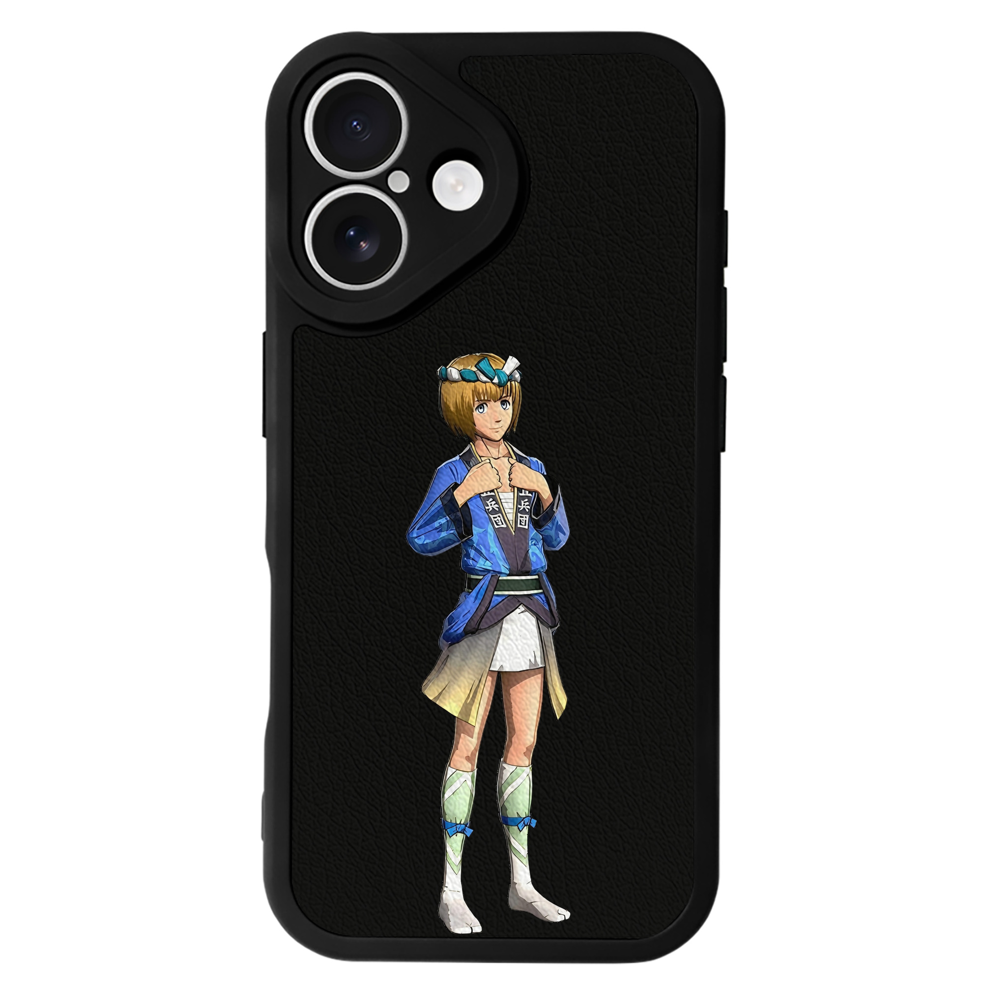 （画像用） 進撃の巨人 アルミン·アルレルト Attack on Titan Armin Arlert 【iPhone 16シリーズ対応】シリコンスマホケース（レザー調） 材質：シリコン